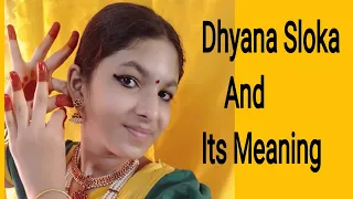 Dhyana Sloka and its meaning- Akshaya Nrithyalaya-Bharathanatyam