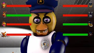 [SFM FNaF] Easter vs Police Animatronics WITH Healthbars