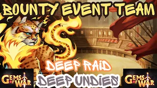 BOUNTY HUNTER Team Quickest Strategy Deeper Underspire Fireborn Lynx | Gems of War Live 4/26/2024