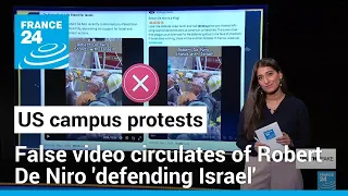 No, this video doesn’t show Robert De Niro confronting pro-Palestine protesters • FRANCE 24