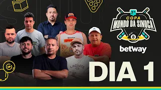 COPA MUNDO DA SINUCA 7 - DIA 1 - Baianinho, Cobrinha, Felipinho, Noel e os melhores do Brasil.