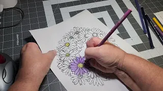 Color And Chat * Adult Coloring * All Purple * Coloring To Relax