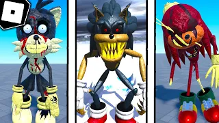 How to get ALL 5 SECRET MORPHS in SONIC.EXE TEST MORPH Roblox
