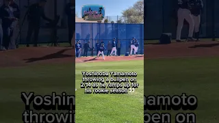 Yamamoto bullpen 👀 SUBSCRIBE #dodgers #pitching #spring