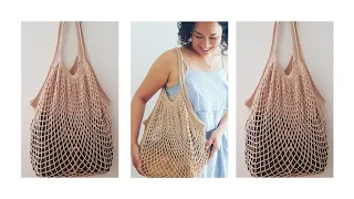 Crochet Net Bag step by step. Part1