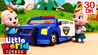 Polis Arabası ve Meslekler Şarkısı 🚓 | Eğlenceli ve Öğretici Çocuk Şarkıları | Little World Türkçe