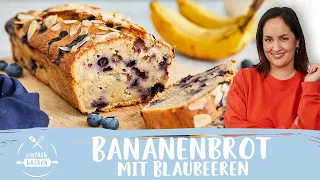 Saftiges Bananenbrot | Blaubeer-Bananen Brot | Einfach Backen