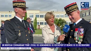 INSTALLATION DU NOUVEAU COMMANDANT DE L’ÉCOLE DE GENDARMERIE DE ROCHEFORT