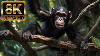 WILDLIFE ANIMALS - 8K (60FPS) ULTRA HD - Scenic Film With Nature Sounds (Colorfully Dynamic)