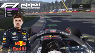 F1 2021 gameplay | Max Verstappen in Red Bull at Spa (Belgium GP 2021)