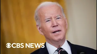 Biden announces more "strong sanctions" on Russia after Ukraine attack | full video