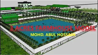 3 ACRES FARMHOUSE 3D SKETCHUP MODEL. MADE BY MOHAMMED A HOSSAIN FOR HIS OWN PROPOSED FARM.