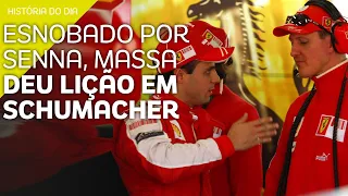 F1: Esnobado por Ayrton Senna, Felipe Massa usou episódio para dar lição em Michael Schumacher