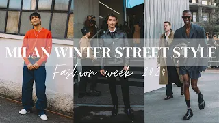 Milan winter fashion for men 2024