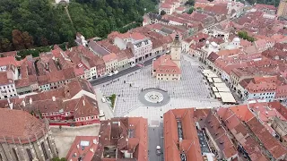 Brasov DRONE View.  View of the AMAZING City!!! - Brasov Romania - ECTV