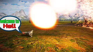 FIRE CHICKEN FULL-AUTO 1M RPM vs 100,000 SPARTANS UEBS 2 - Ultimate Epic Battle Simulator 2