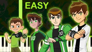 ALL Ben 10 Theme Songs On Piano