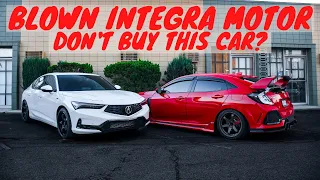 HONDA ENGINES ARE WEAK / BEFORE BUYING A NEW CIVIC OR INTEGRA WATCH THIS / INTEGRA L15CA MOTOR BLOWN