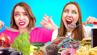 NERD VS. POPULAR | COMIDA SAUDÁVEL VS. JUNK FOOD - SITUAÇÕES COMUNS POR DESAFIO ACEITO