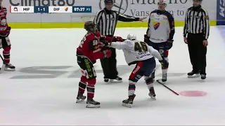 Albin Grewe vs Anton Olsson fight (Malmö Djurgården 2021-02-25)