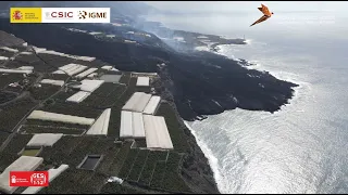 14/11/2021 Revisión desembocadura de todas las coladas en el mar. Erupción La Palma IGME