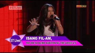 ISANG FIL-AM, PASOK SA BLIND AUDITION NG THE VOICE U.S