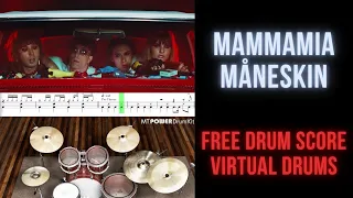 Maneskin - MAMMAMIA (Drum Transcription Sheet Music Score, Virtual Drums)