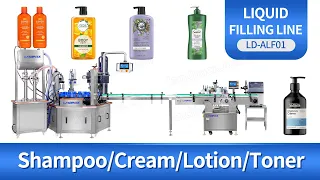 Automatic Stainless Steel Turntable Shampoo Lotion Filling Capping Machine