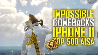 IPHONE 11 IMPOSSIBLE COMEBACK! | CONQUEROR TIER PUBG | PUBG MOBILE 60 FPS MONTAGE