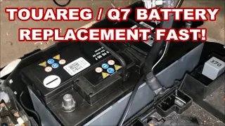 Battery Replacement on VW Touareg / Audi Q7  How to Remove / Replace  FAST! 2002-2010