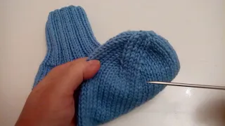 КАК ВЯЗАТЬ МЫСОК НОСКА    ПРОСТОЙ ЛЕНТОЧНЫЙ МЫСОКHOW TO KNIT A TOE SOCK SIMPLE RIBBON TOE