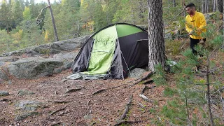 Solo CAMPING in Forest of Finland [ relaxing in the cosy tent shelter | ASMR ]