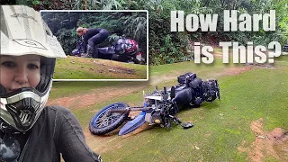 How to Pick up a Motorcycle from Tricky Terrain.