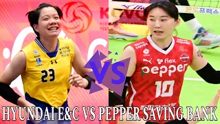 🎥ถ่ายทอด Hyundai E&C Hillstate 🆚 Pepper Savings Bank | 23-24 Korean Women's V-League