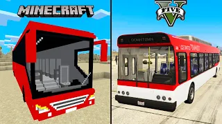 MINECRAFT BUS VS GTA 5 BUS - BUSES COMPARISON - WHICH IS THE BEST?