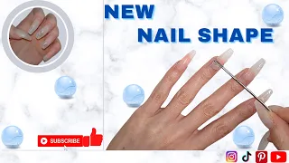 New Nail Shape with poly gel and drill bit - let's prep the nails together diy sculpted gel nails