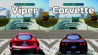 NFS Most Wanted: Dodge Viper SRT vs Chevrolet Corvette C6 - Drag Race