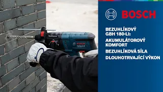 Bosch Professional: Akumulátorové vrtací kladivo GBH 180-LI s bezuhlíkovým motorem