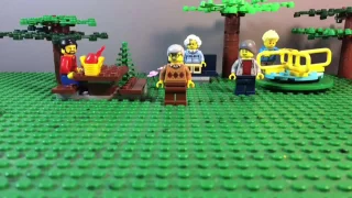 LEGO Grandpa doing flips