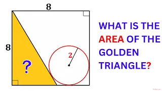 Golden Triangle | Calculate area of the triangle | (Important Math skills explained) | #math #maths