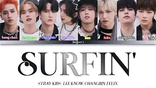 Stray Kids (스트레이 키즈) Lee Know, Changbin, Felix - Surfin' [Color Coded Lyrics Han/Rom/Eng]