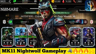 MK11 Nightwolf Elder Tower Survival Mode Gameplay | MK Mobile