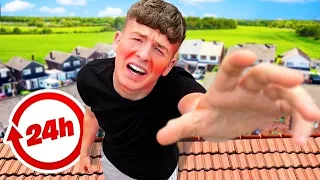 Spending 24 Hours OVERNIGHT on my Roof! (CHALLENGE)