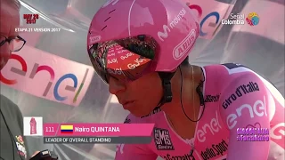 La contrarreloj de infarto hecha por Nairo Quintana, Dumoulin campeón - Etapa 21 Giro de Italia 2017