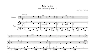 Marmotte, Op. 52 No. 7 by Ludwig van Beethoven (piano accompaniment)