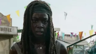 The Walking Dead 7x12 Michonne Thinks Rick Is Dead