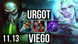 URGOT vs VIEGO (JUNGLE) | 19/1/11, Legendary, 1400+ games, 900K mastery | KR Diamond | v11.13