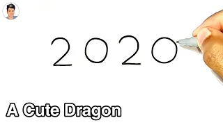 How To Draw A Cute Dragon From 2020 | How To Draw A Cute Dragon Easy | Easy Drawing