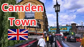 🔴WALKING London Uk - CAMDEN TOWN - 2024 - Andando em Londres