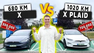 Czy Tesla Model X PLAID zużywa więcej energii od Modelu X? Test NAJMOCNIEJSZYCH SUV-ów na Świecie!